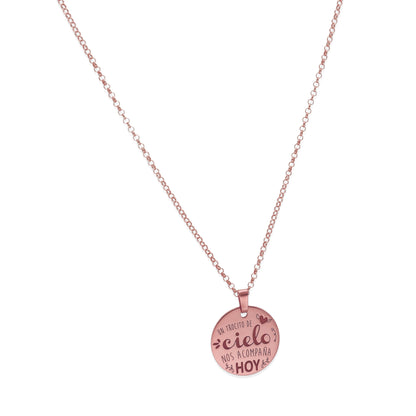 Colgante "Un Trocito de Cielo" en Plata de Ley 925 y Baño Oro rosa 18k