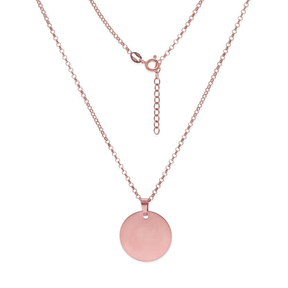 Colgante "Un Trocito de Cielo" en Plata de Ley 925 y Baño Oro rosa 18k