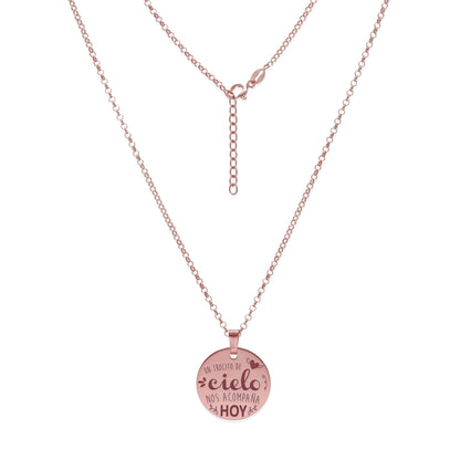 Colgante "Un Trocito de Cielo" en Plata de Ley 925 y Baño Oro rosa 18k