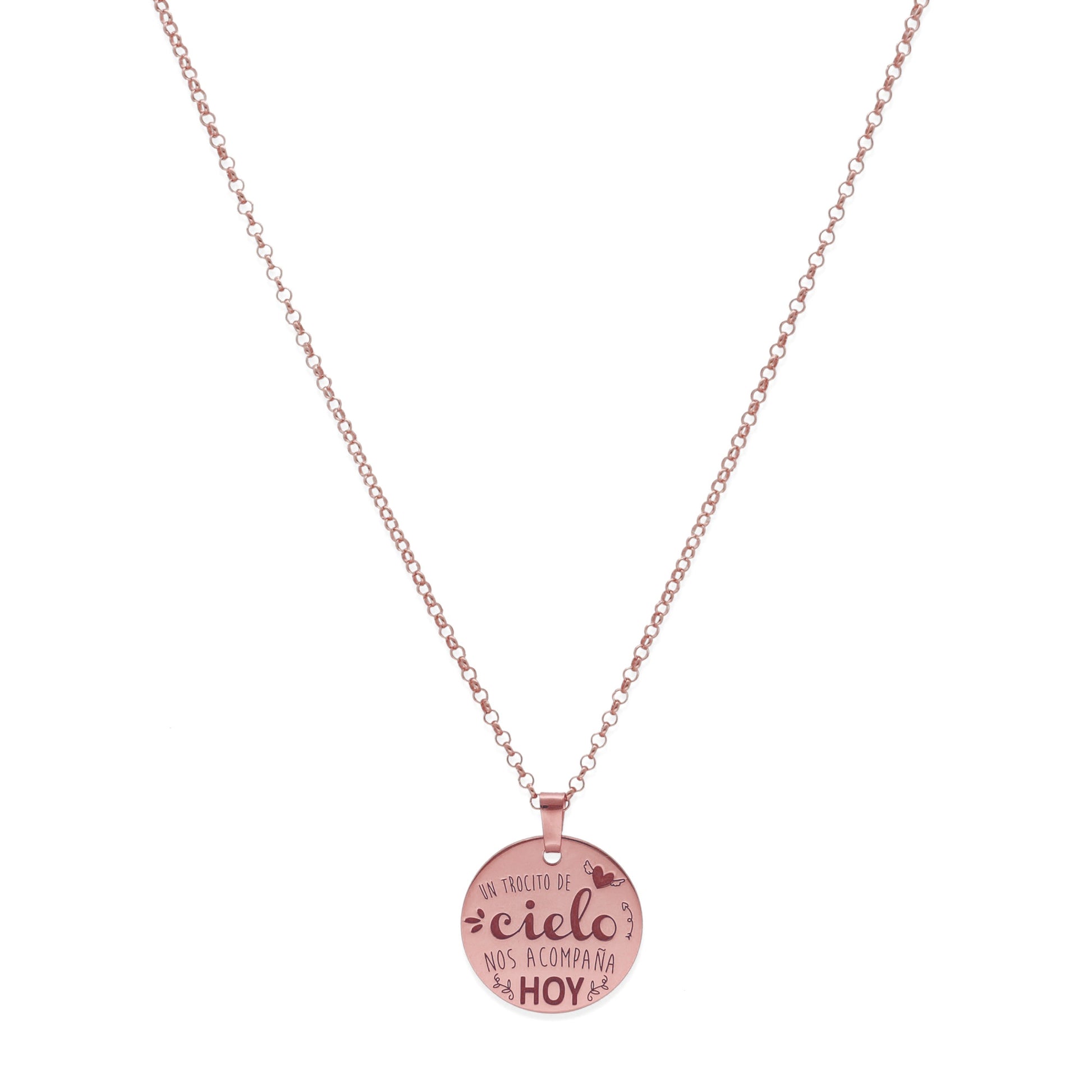 Colgante "Un Trocito de Cielo" en Plata de Ley 925 y Baño Oro rosa 18k