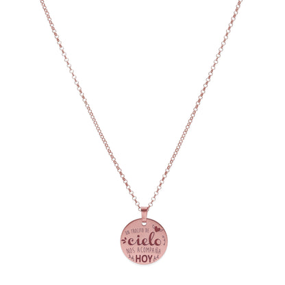 Colgante "Un Trocito de Cielo" en Plata de Ley 925 y Baño Oro rosa 18k