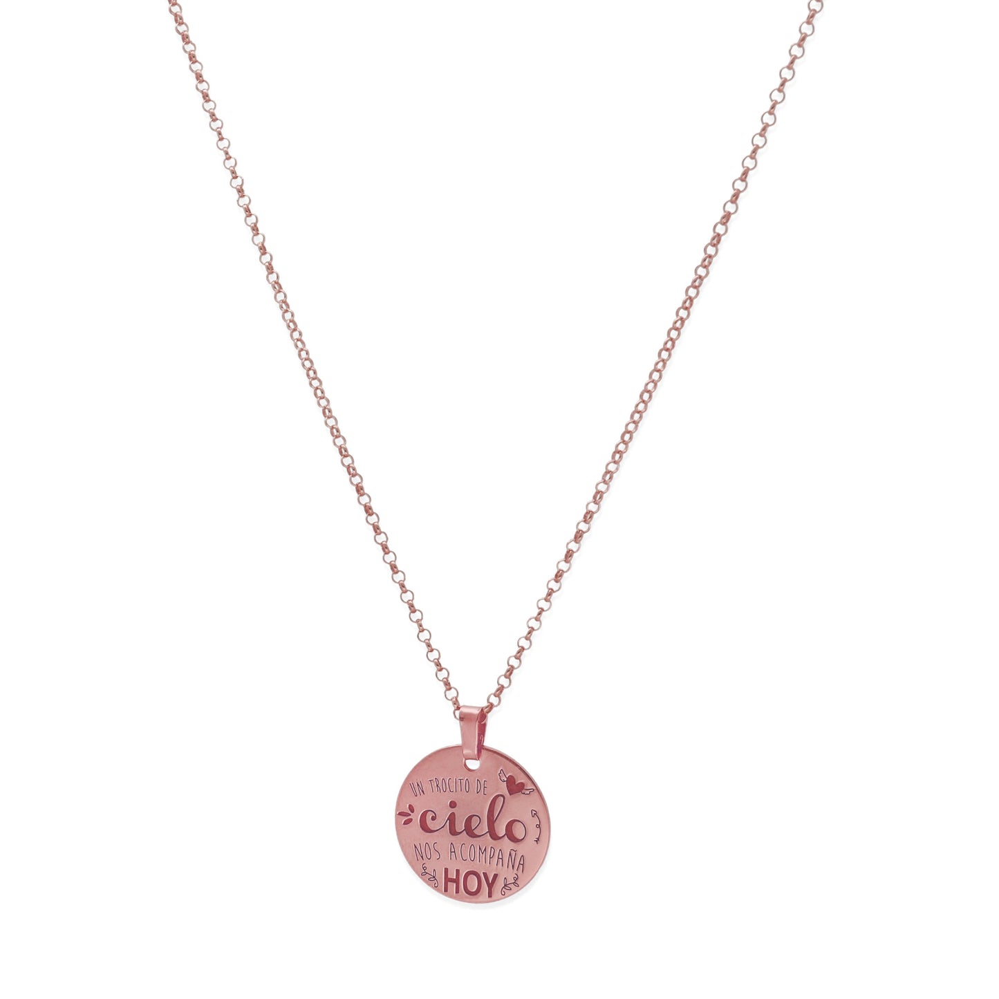 Colgante "Un Trocito de Cielo" en Plata de Ley 925 y Baño Oro rosa 18k