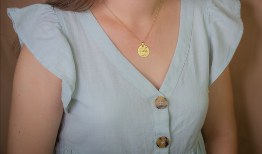 Colgante "Un Trocito de Cielo" en Plata de Ley 925 y Baño Oro rosa 18k