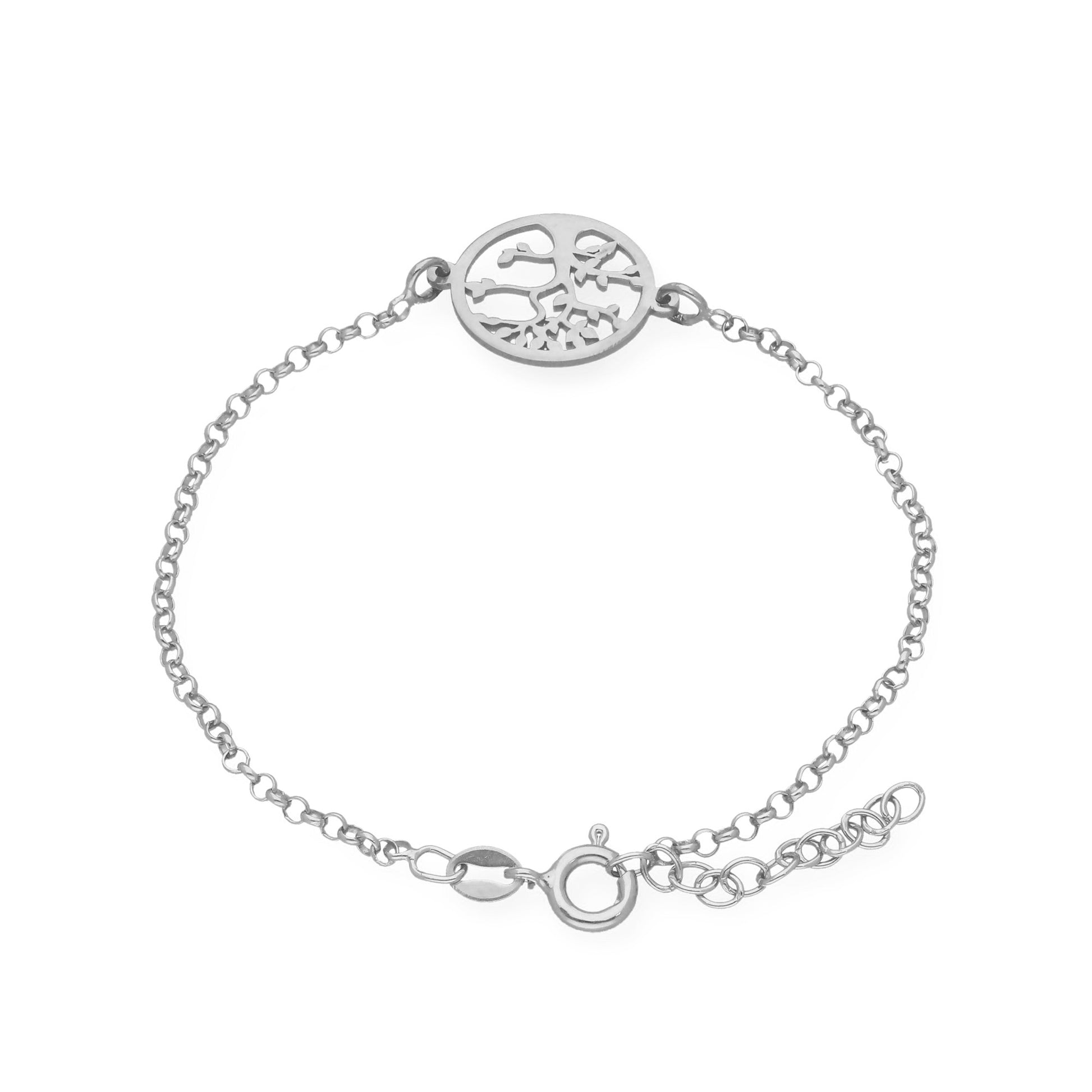 Pulsera Árbol de la vida en Plata de Ley 925 y baño Oro 18k
