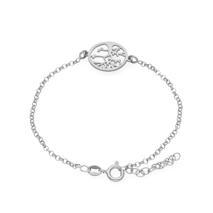 Pulsera Árbol de la vida en Plata de Ley 925 y baño Oro 18k