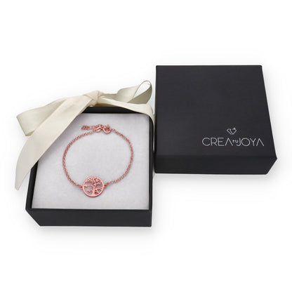 Pulsera Árbol de la vida en Plata de Ley 925 y baño Oro 18k