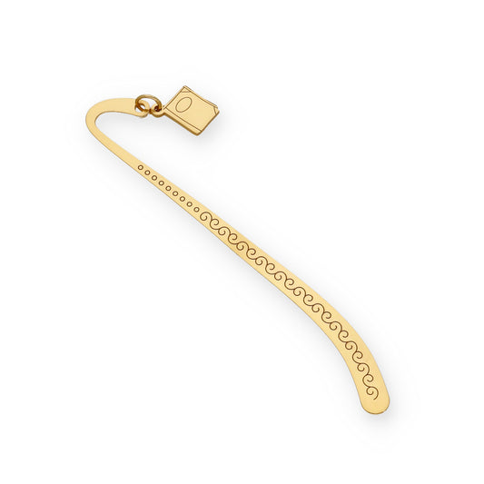 Marcapáginas Hockey en Plata de Ley 925 y baño Oro 18k