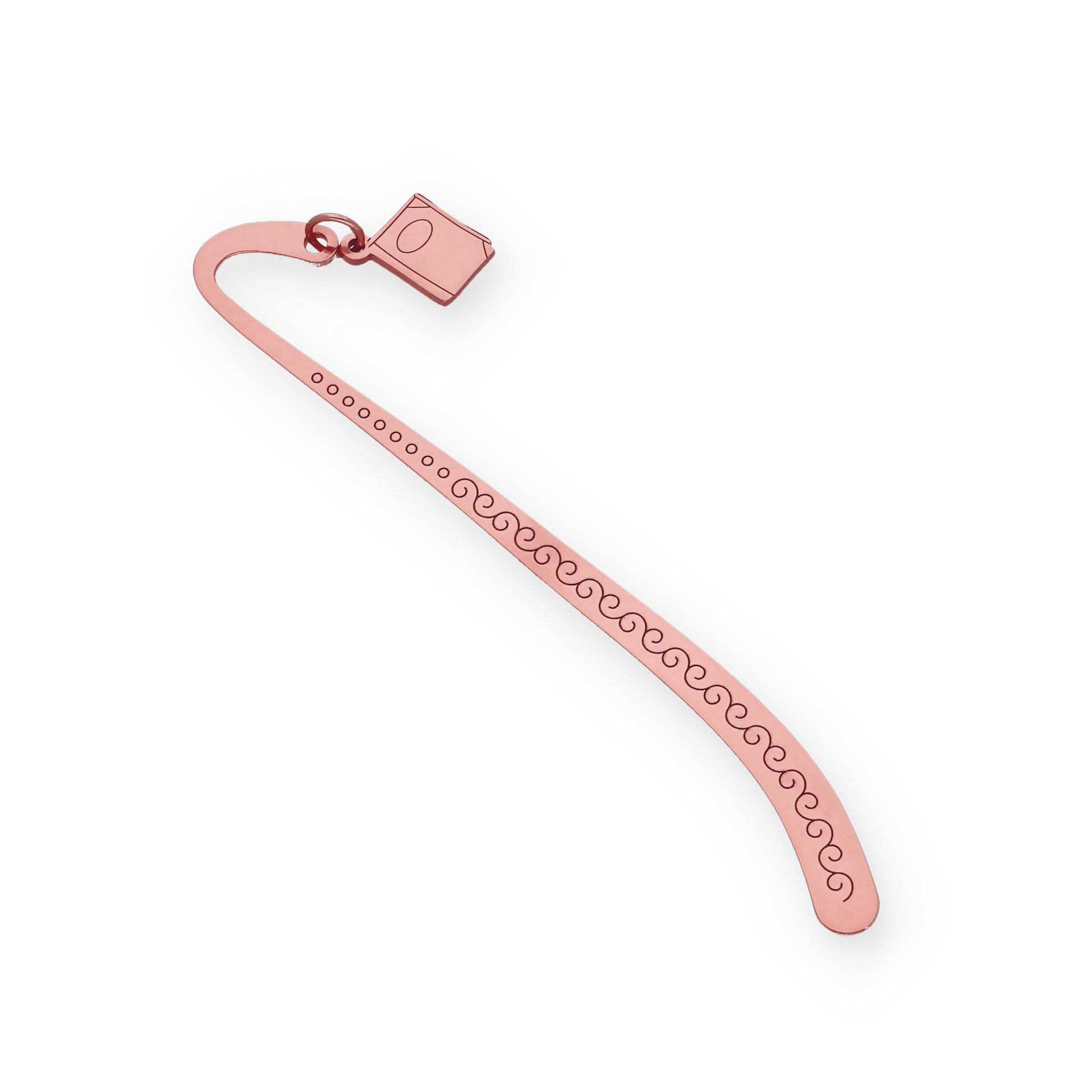 Marcapáginas Hockey en Plata de Ley 925 y baño Oro rosa 18k