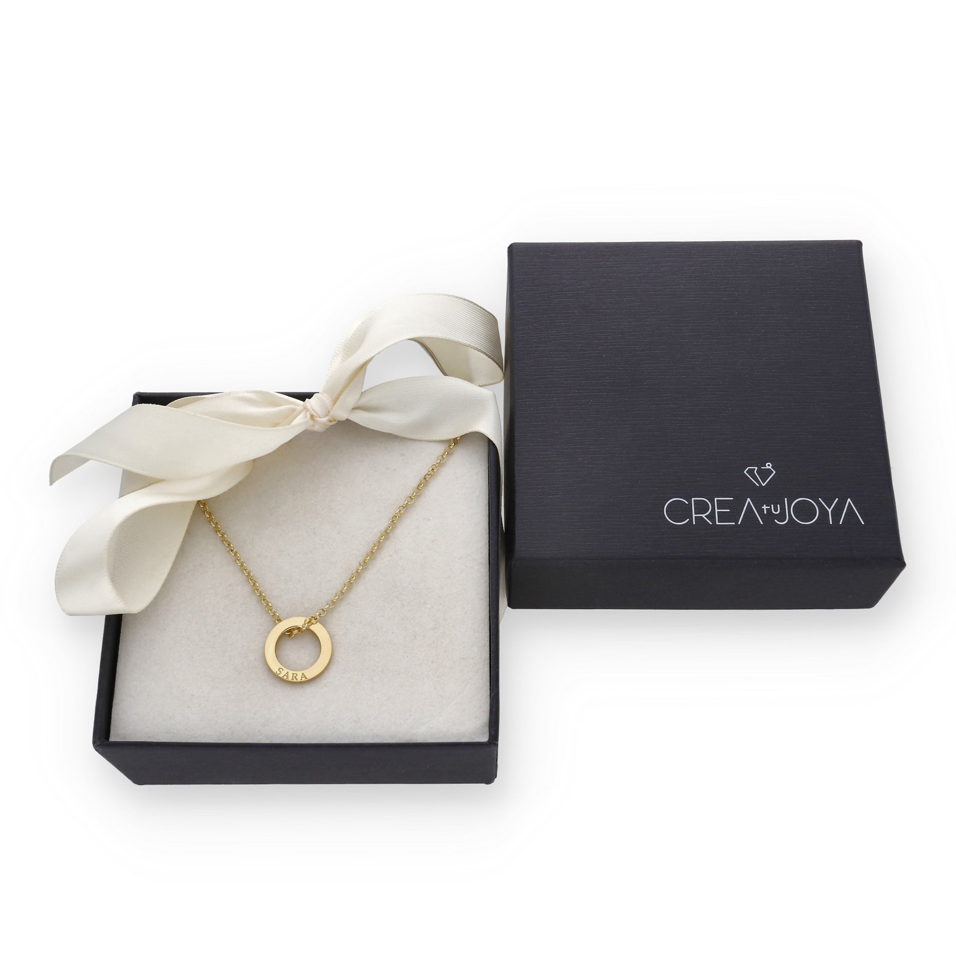 Colgante Salma Aros en Plata de Ley 925 y baño Oro rosa 18k