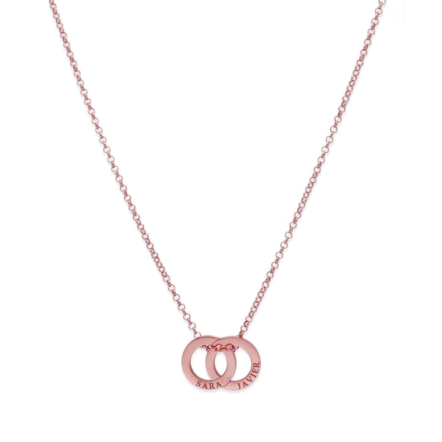 Colgante Salma Aros en Plata de Ley 925 y baño Oro rosa 18k