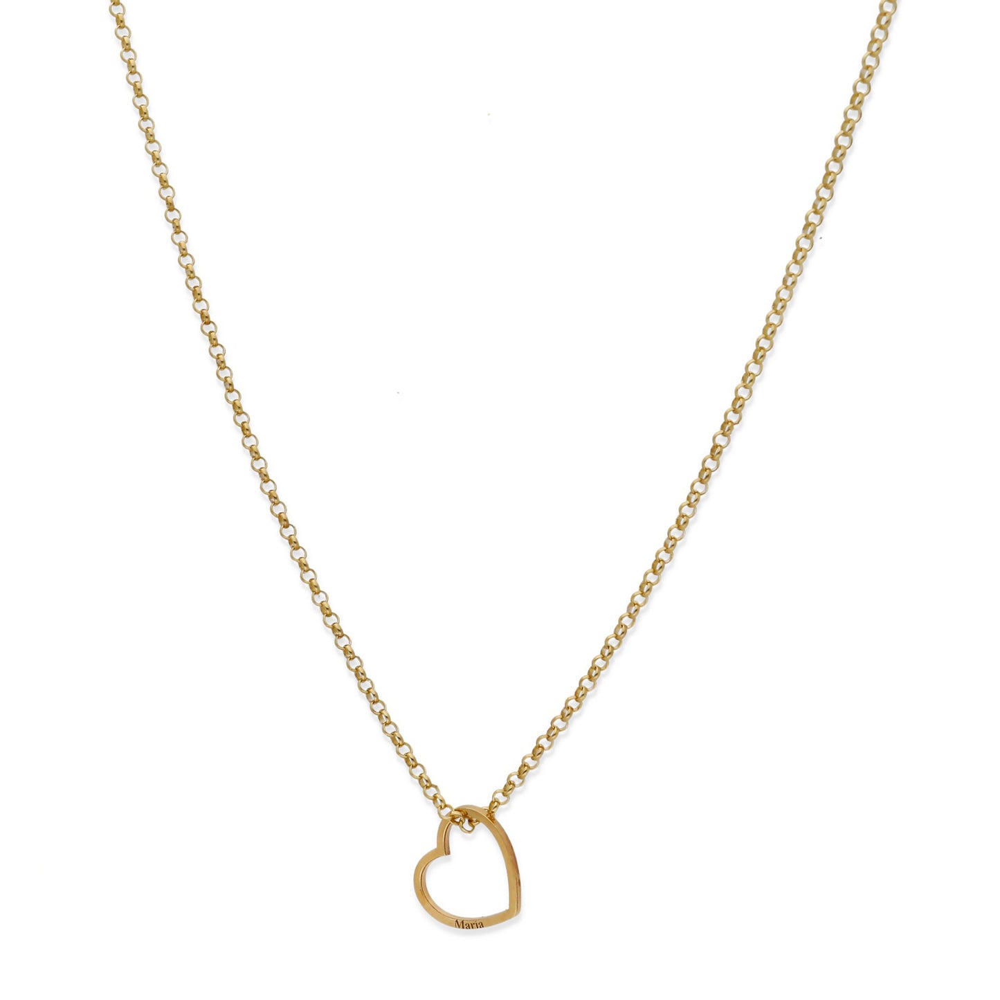 Colgante Roma Corazón en Plata de Ley 925 y baño Oro 18k