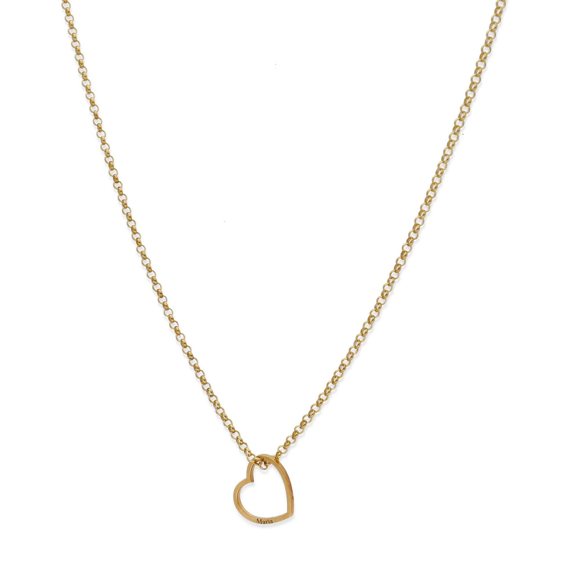 Colgante Roma Corazón en Plata de Ley 925 y baño Oro 18k