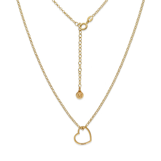 Colgante Roma Corazón en Plata de Ley 925 y baño Oro 18k