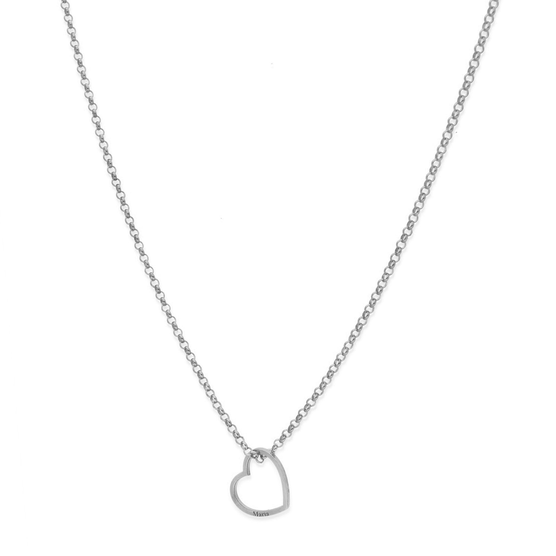 Colgante Roma Corazón en Plata de Ley 925 y baño Oro rosa 18k