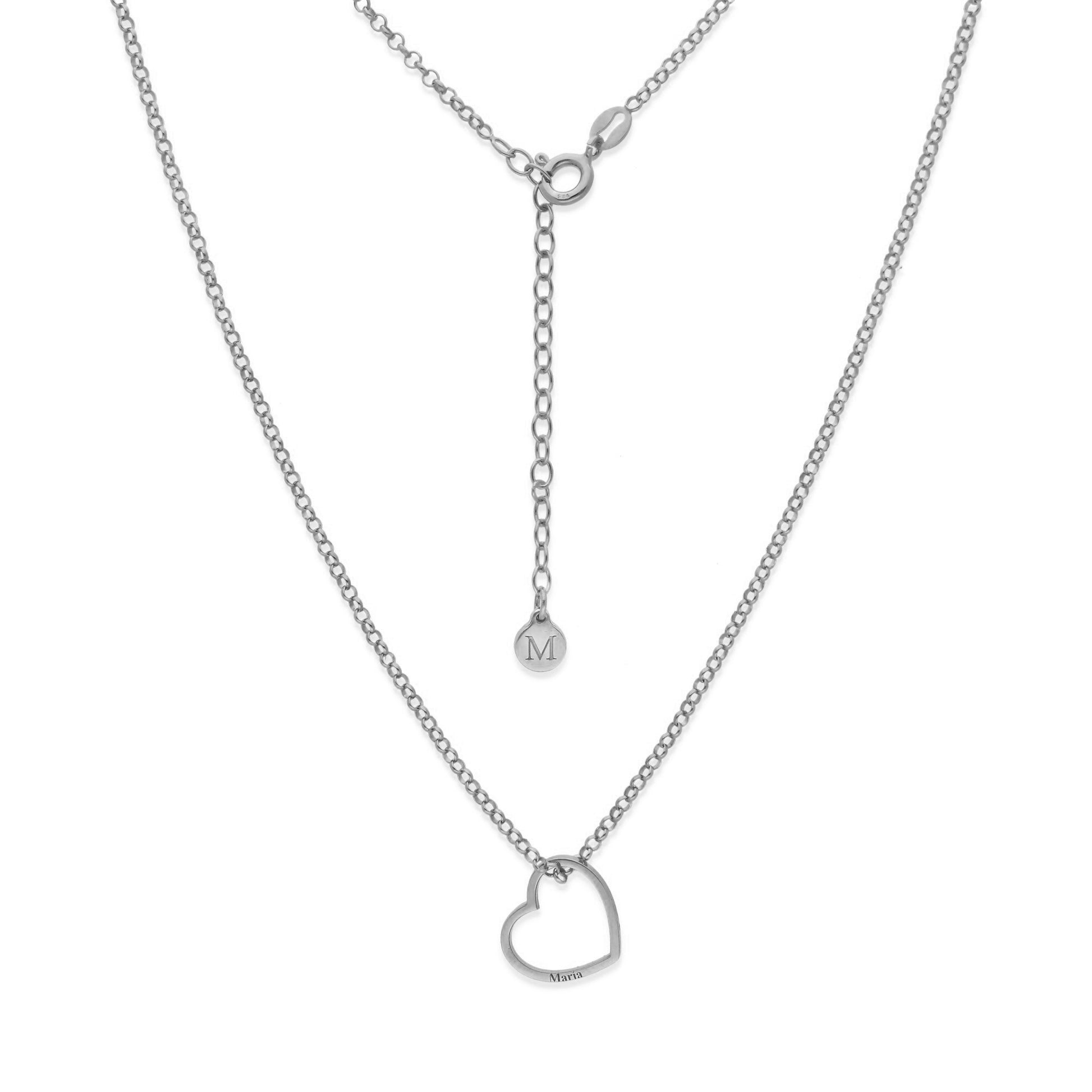 Colgante Roma Corazón en Plata de Ley 925 y baño Oro rosa 18k