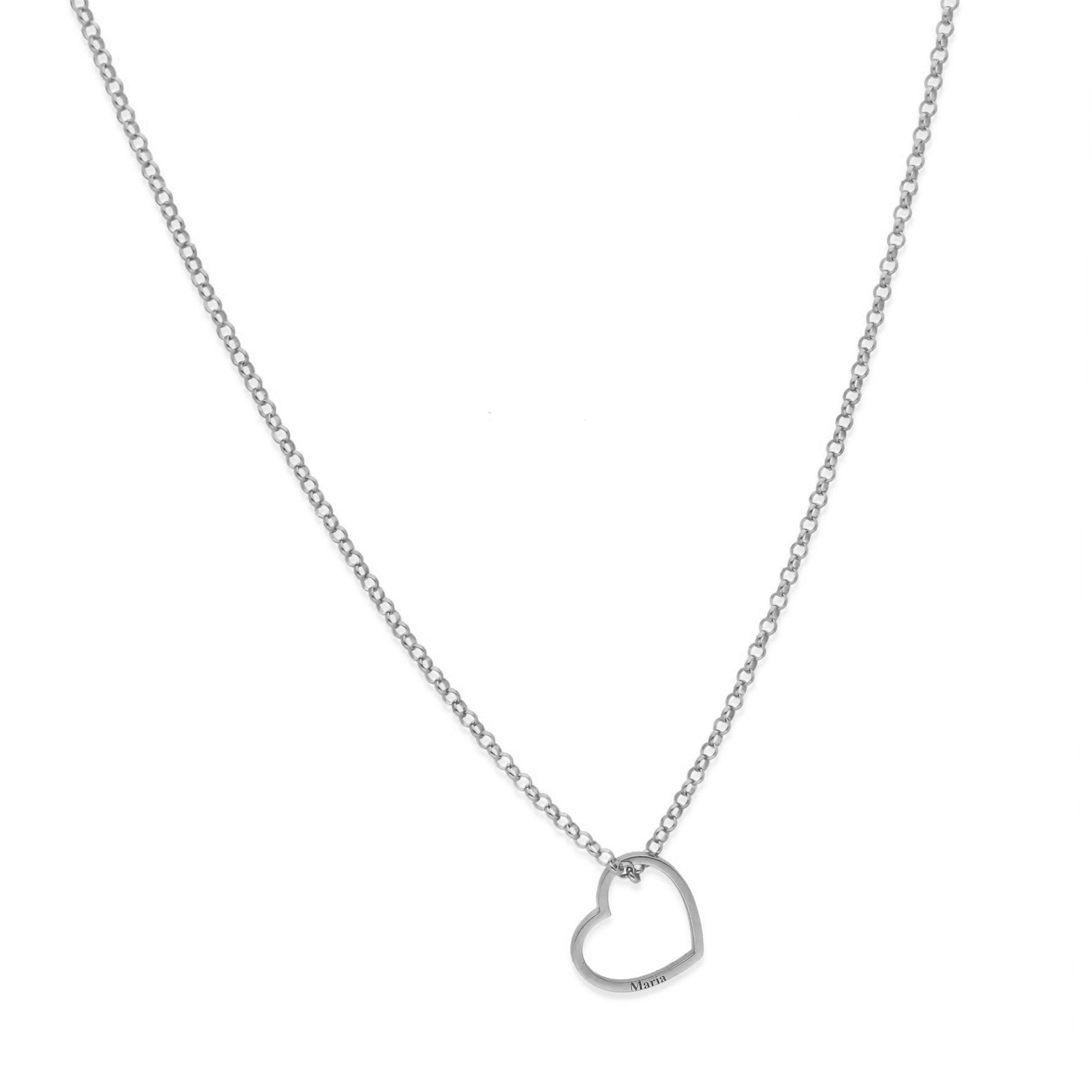 Colgante Roma Corazón en Plata de Ley 925 y baño Oro rosa 18k