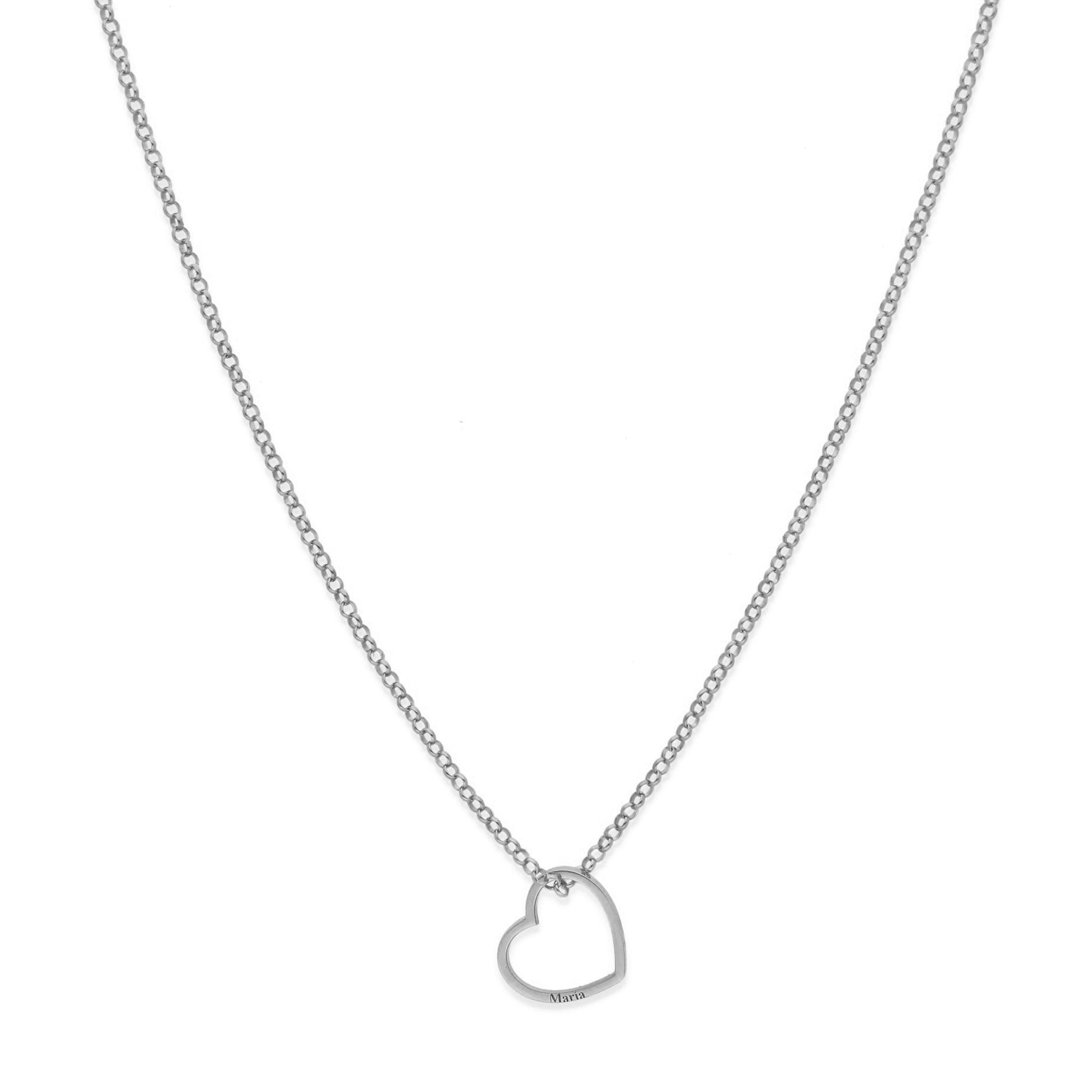 Colgante Roma Corazón en Plata de Ley 925 y baño Oro rosa 18k