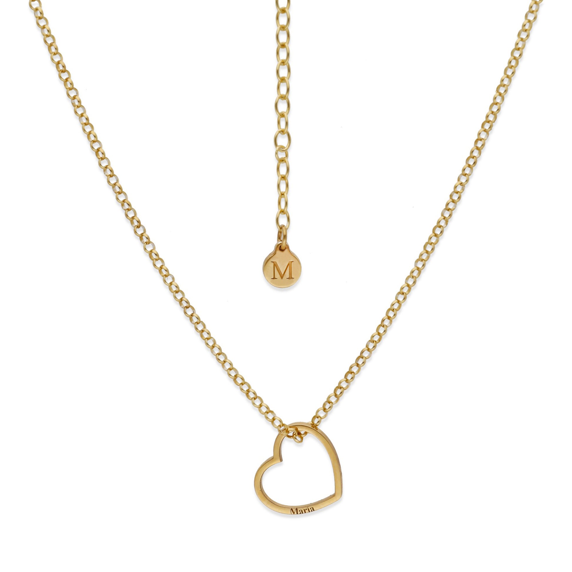 Colgante Roma Corazón en Plata de Ley 925 y baño Oro rosa 18k