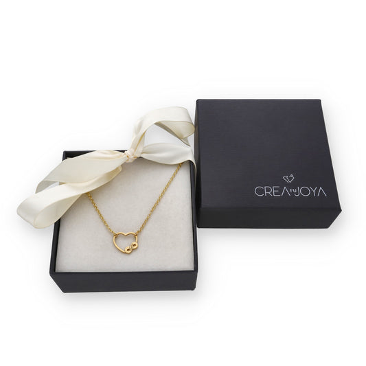 Colgante Corazón Infinito en Plata de Ley 925 y baño Oro 18k