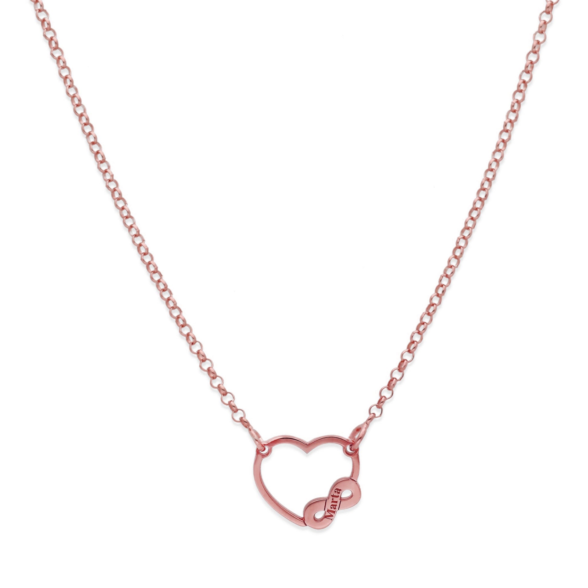 Colgante Corazón Infinito en Plata de Ley 925 y baño Oro 18k