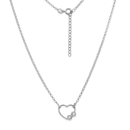 Colgante Corazón Infinito en Plata de Ley 925 y baño Oro rosa 18k
