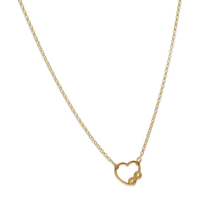 Colgante Corazón Infinito en Plata de Ley 925 y baño Oro rosa 18k
