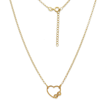 Colgante Corazón Infinito en Plata de Ley 925 y baño Oro rosa 18k