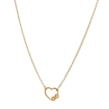 Colgante Corazón Infinito en Plata de Ley 925 y baño Oro rosa 18k