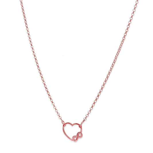 Colgante Corazón Infinito en Plata de Ley 925 y baño Oro rosa 18k