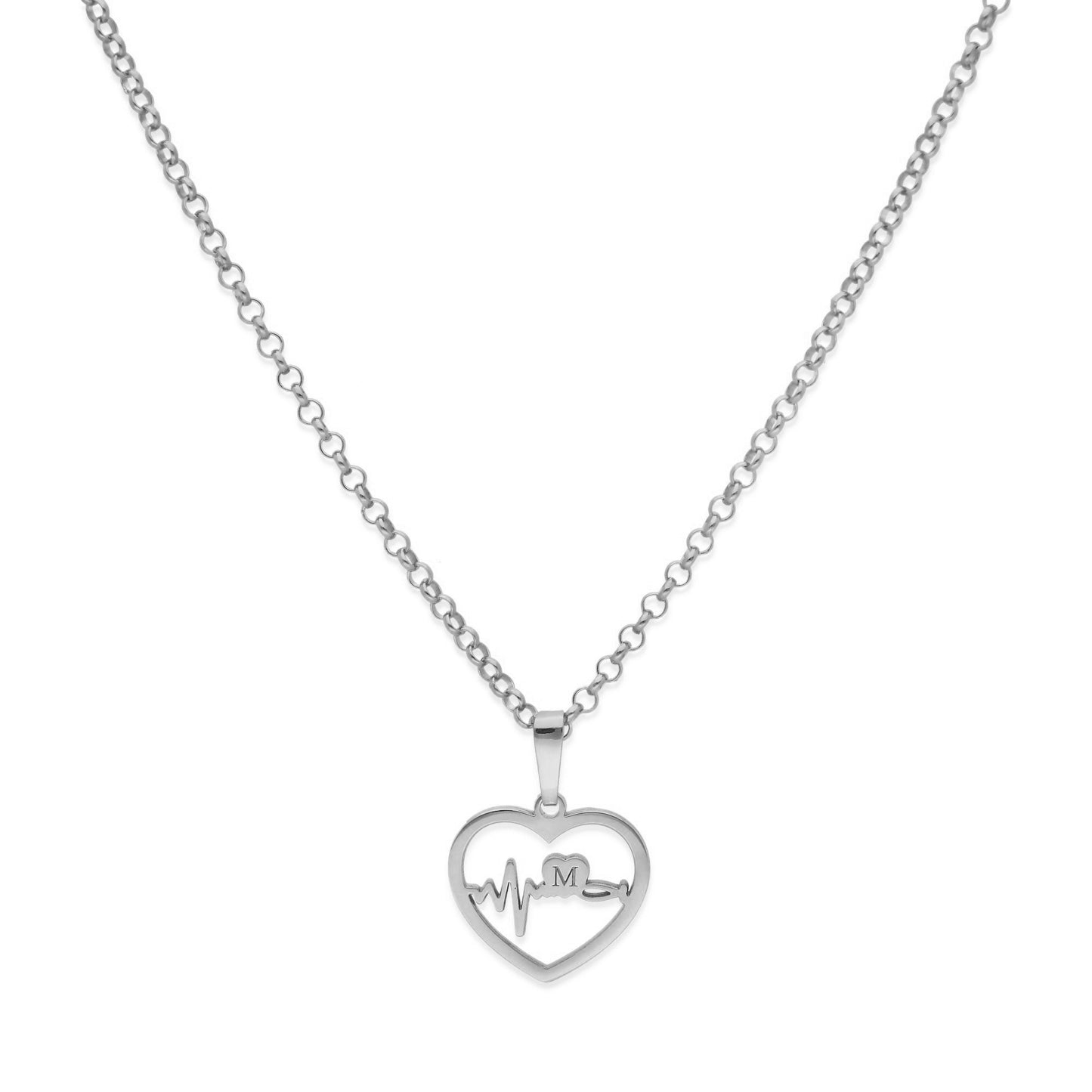 Colgante Gia Corazón Ondas en Plata de Ley 925