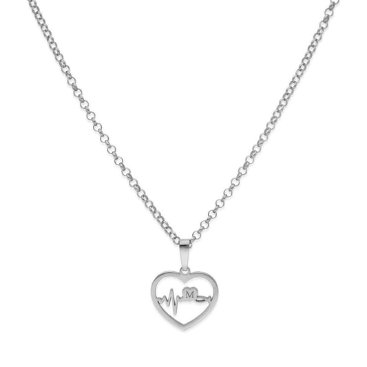 Colgante Gia Corazón Ondas en Plata de Ley 925