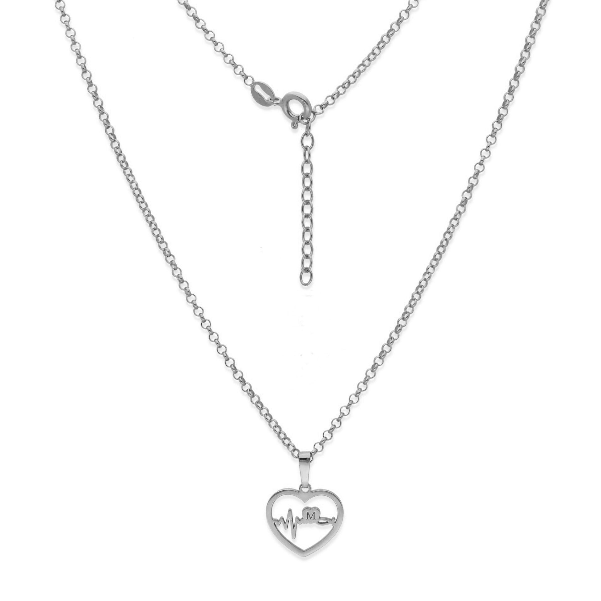 Colgante Gia Corazón Ondas en Plata de Ley 925 y baño Oro rosa 18k