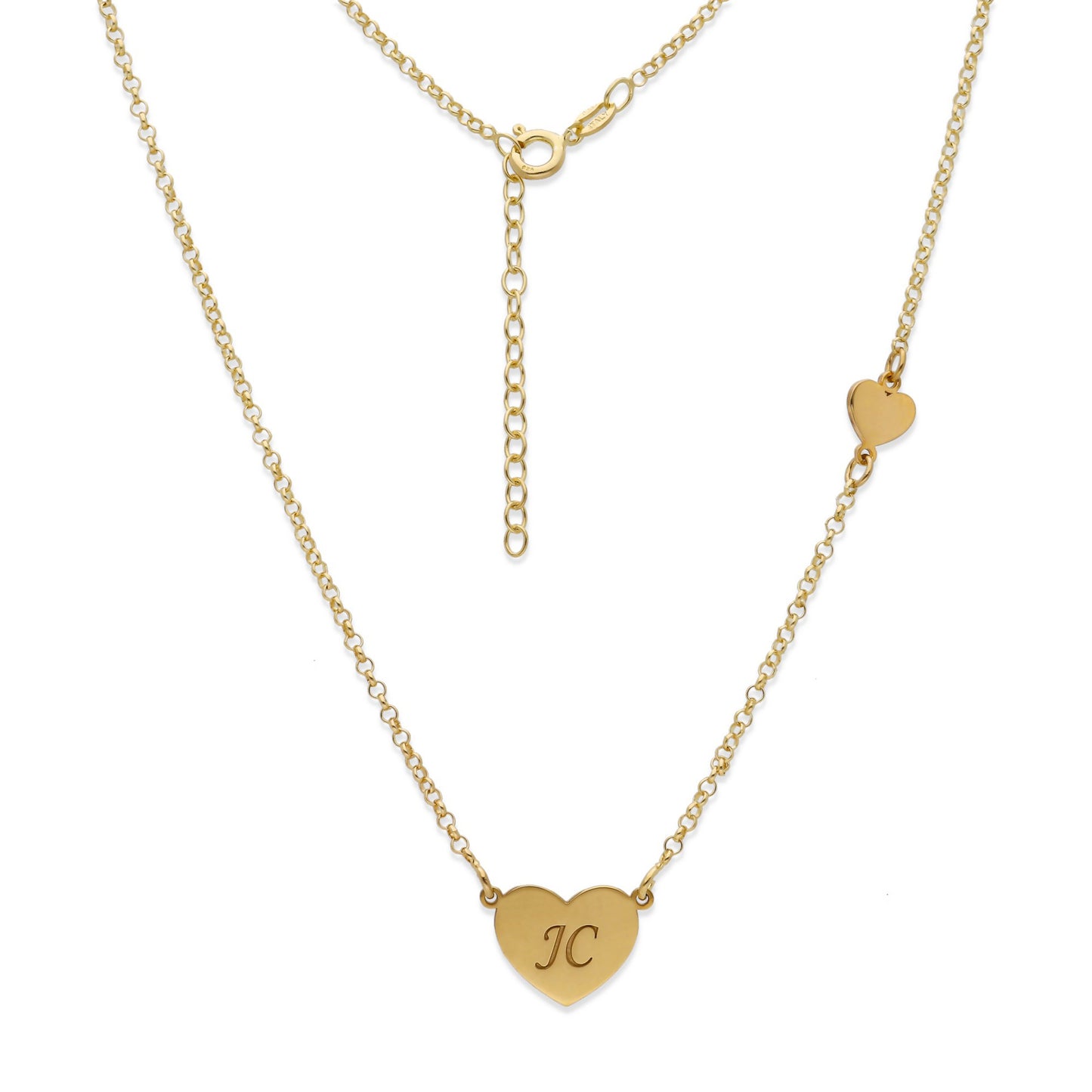 Colgante Aine Corazón en Plata de Ley 925 y baño Oro 18k