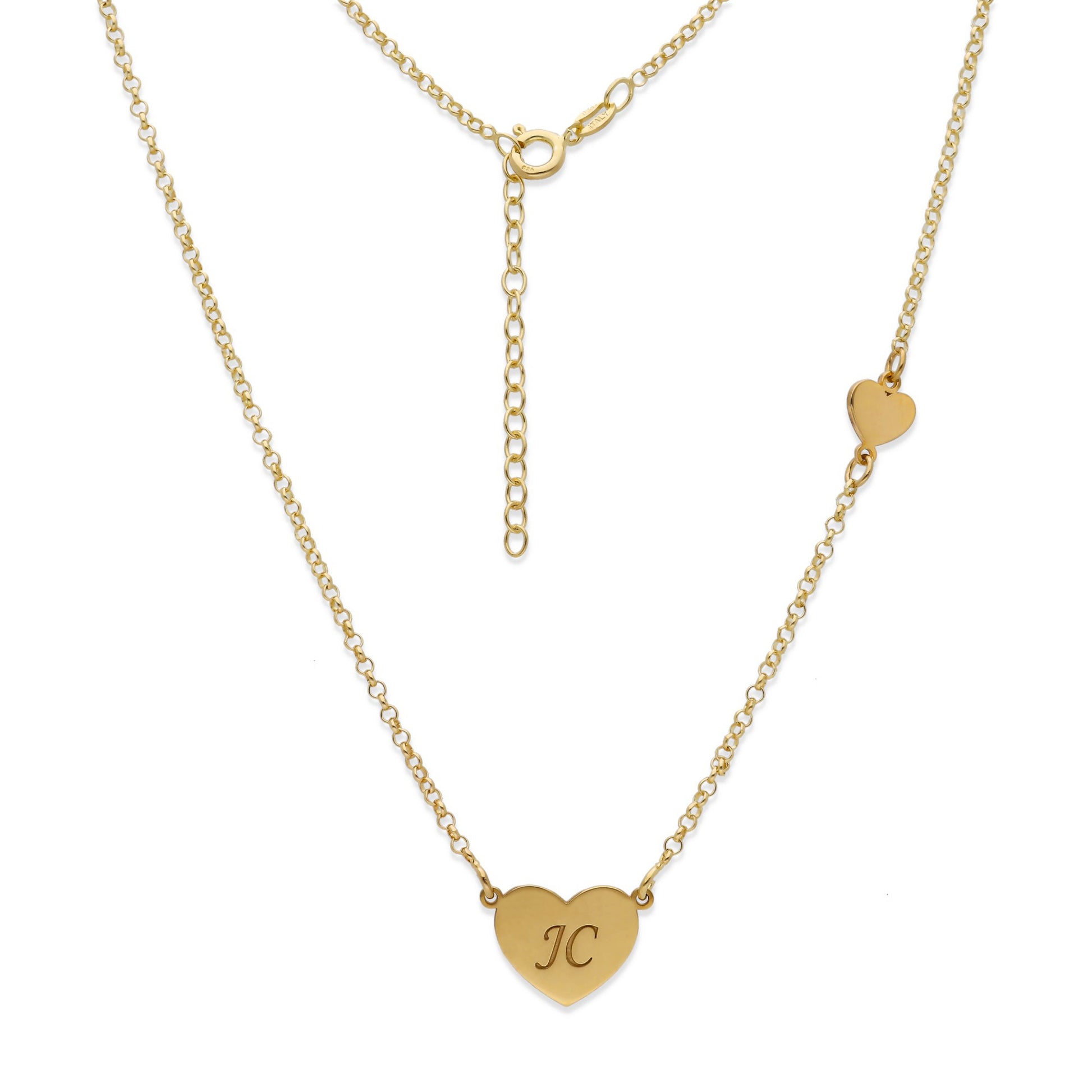 Colgante Aine Corazón en Plata de Ley 925 y baño Oro 18k