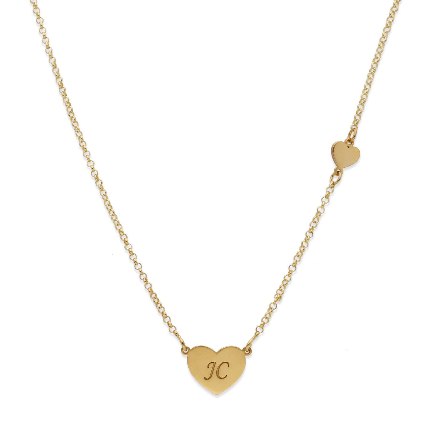 Colgante Aine Corazón en Plata de Ley 925 y baño Oro 18k