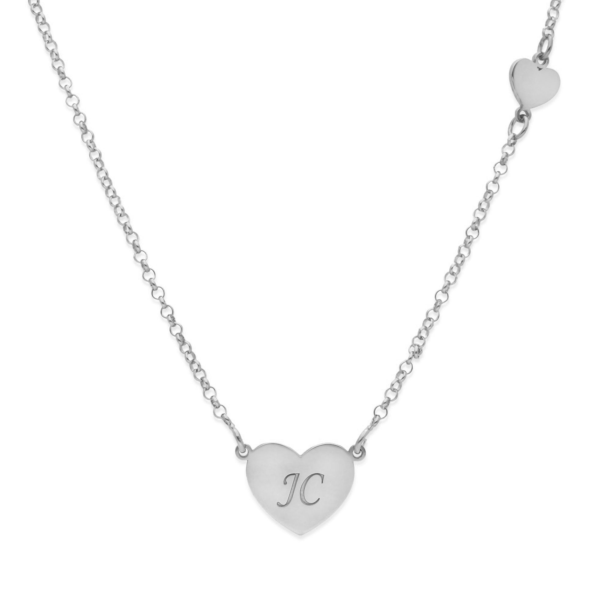 Colgante Aine Corazón en Plata de Ley 925 y baño Oro rosa 18k