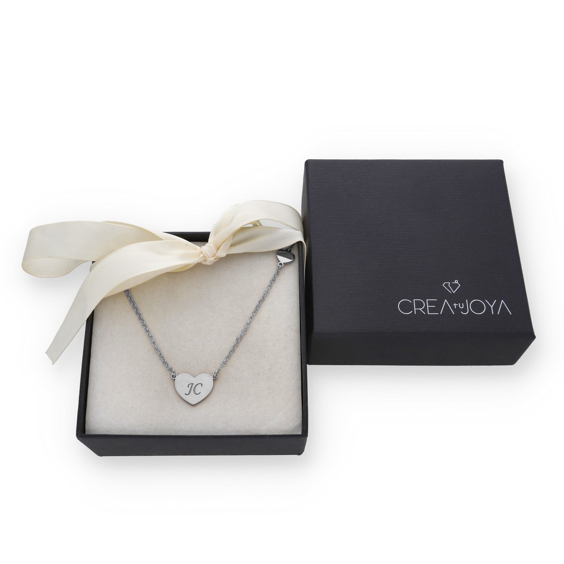 Colgante Aine Corazón en Plata de Ley 925 y baño Oro rosa 18k