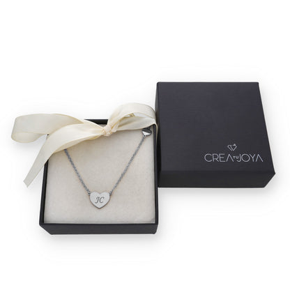 Colgante Aine Corazón en Plata de Ley 925 y baño Oro rosa 18k