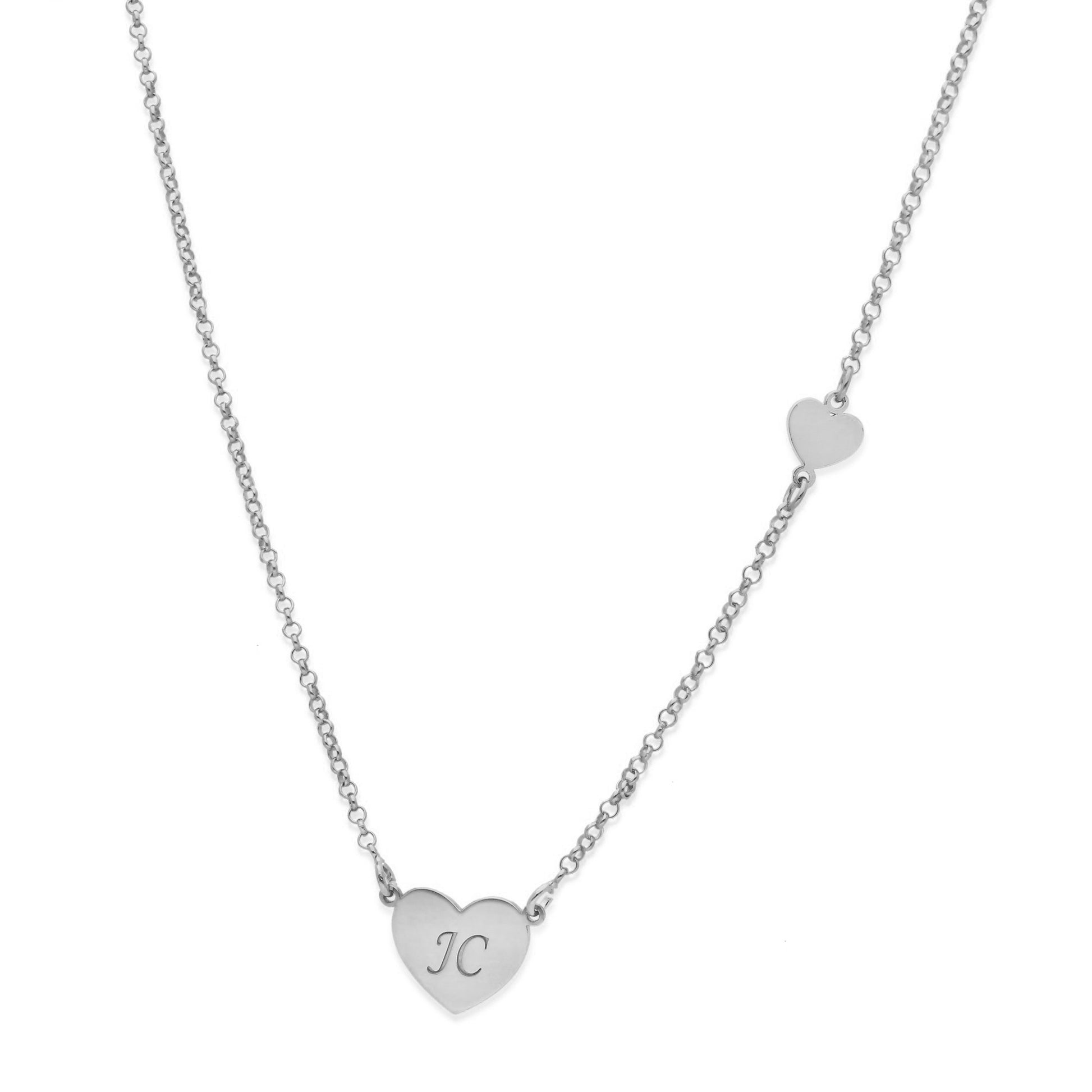 Colgante Aine Corazón en Plata de Ley 925 y baño Oro rosa 18k