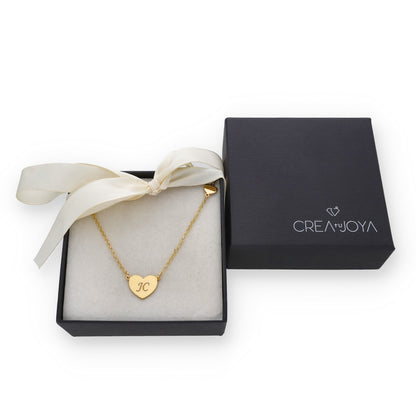 Colgante Aine Corazón en Plata de Ley 925 y baño Oro rosa 18k
