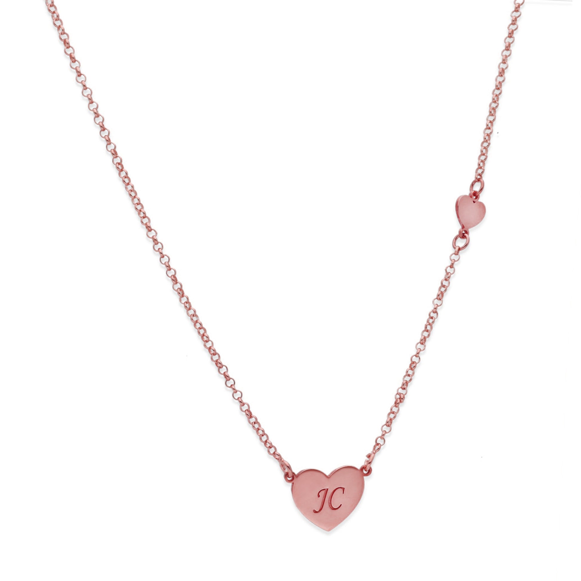 Colgante Aine Corazón en Plata de Ley 925 y baño Oro rosa 18k
