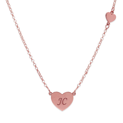 Colgante Aine Corazón en Plata de Ley 925 y baño Oro rosa 18k