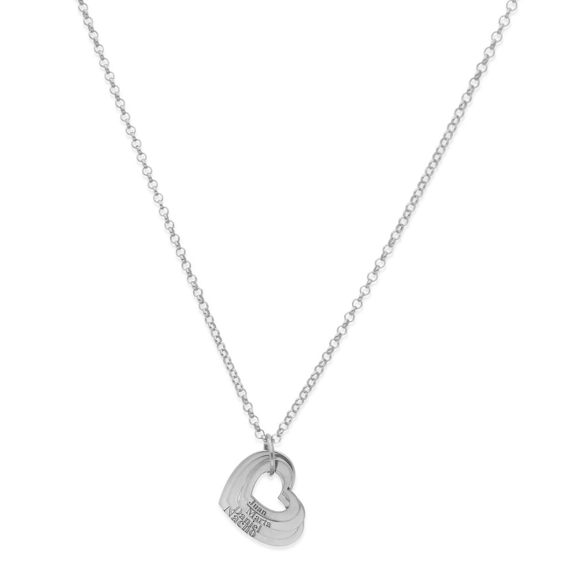 Colgante Alma Corazones en Plata de Ley 925 y baño Oro 18k