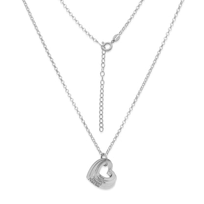 Colgante Alma Corazones en Plata de Ley 925 y baño Oro rosa 18k