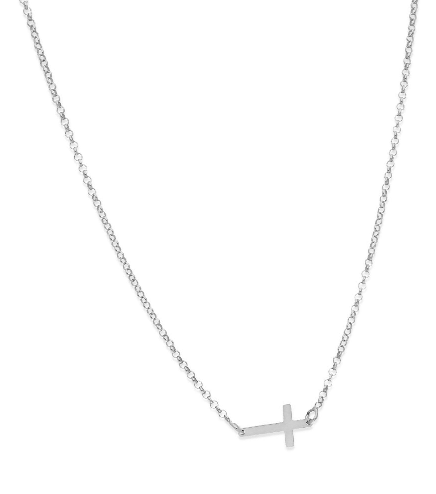 Colgante Cruz Comunión en Plata de Ley 925 y baño Oro 18k