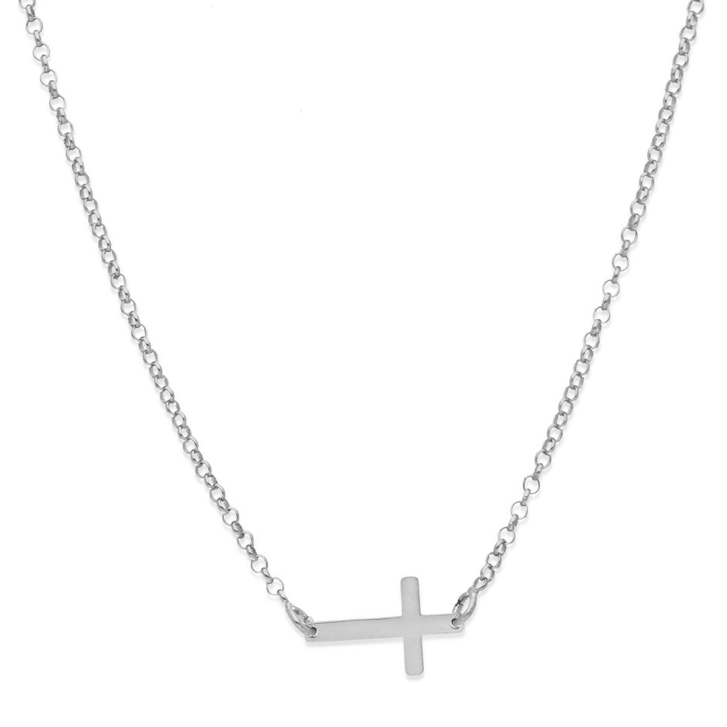 Colgante Cruz Comunión en Plata de Ley 925 y baño Oro 18k