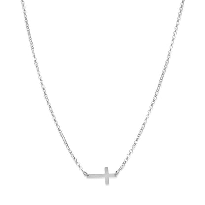 Colgante Cruz Comunión en Plata de Ley 925 y baño Oro 18k