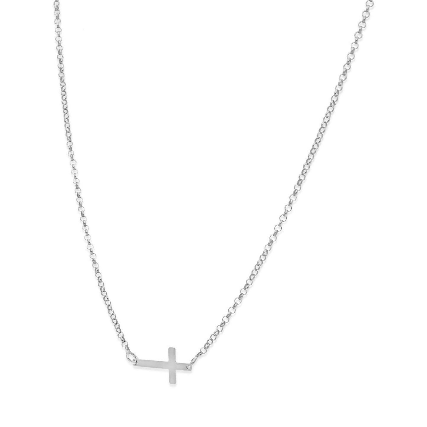 Colgante Cruz Comunión en Plata de Ley 925 y baño Oro 18k