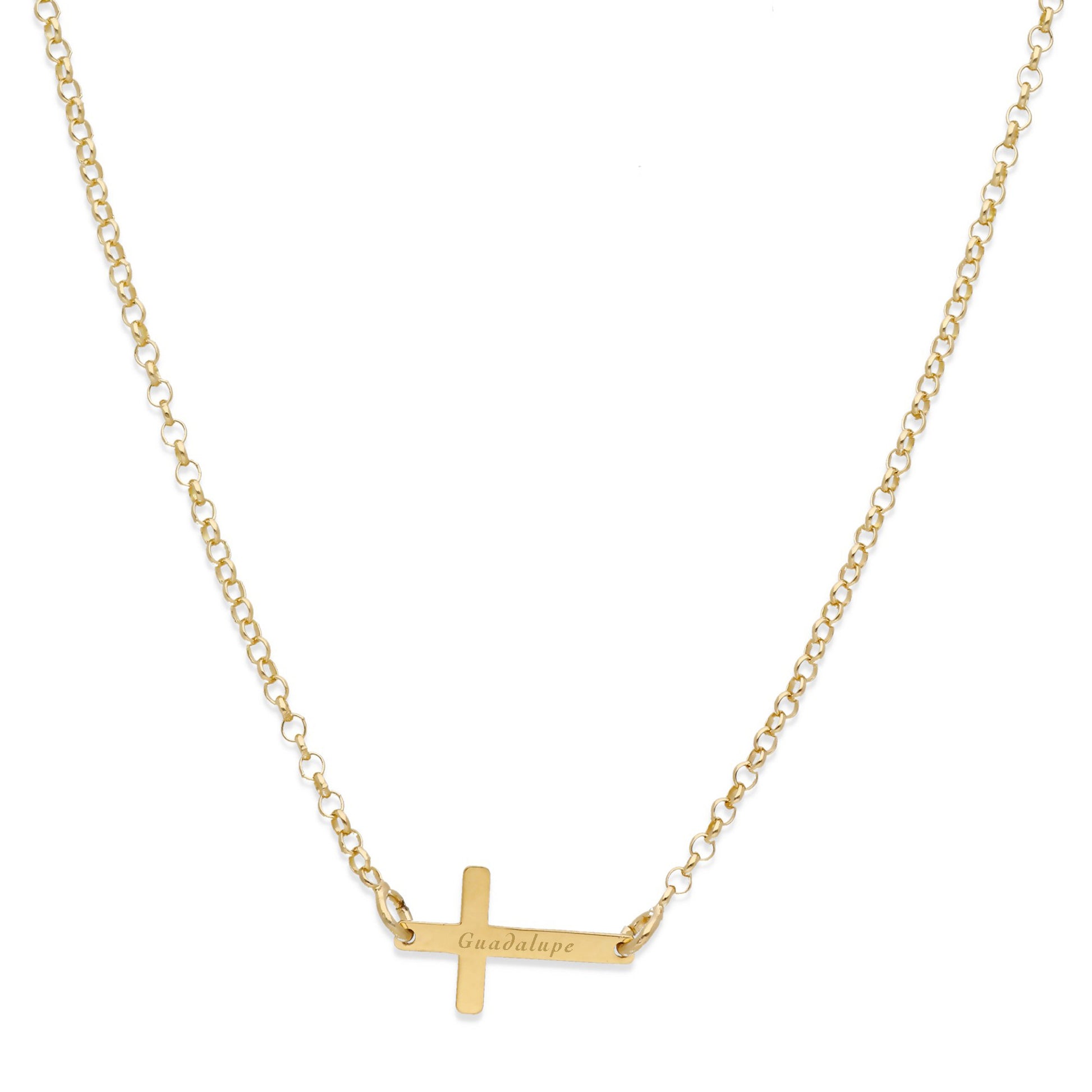 Colgante Cruz Comunión en Plata de Ley 925 y baño Oro 18k