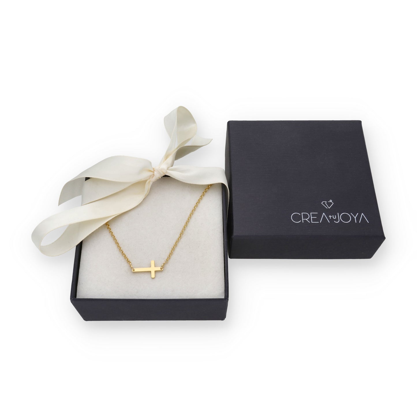 Colgante Cruz Comunión en Plata de Ley 925 y baño Oro 18k